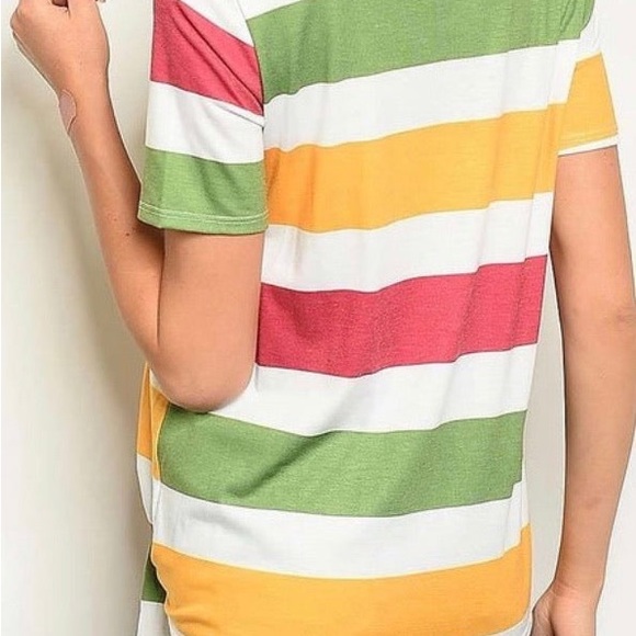 Like new Striped Knot Front tee - Picture 6 of 7